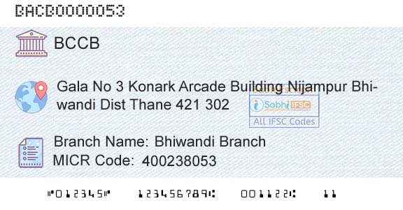 Bassein Catholic Cooperative Bank Limited Bhiwandi BranchBranch 