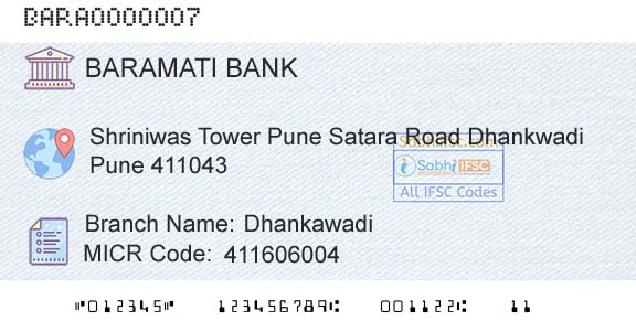 The Baramati Sahakari Bank Ltd DhankawadiBranch 