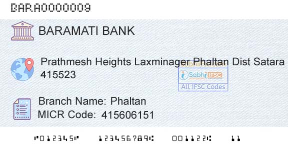The Baramati Sahakari Bank Ltd PhaltanBranch 