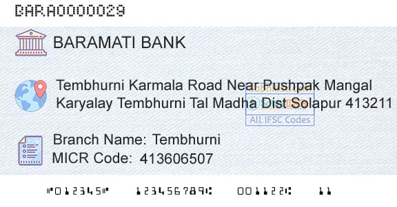 The Baramati Sahakari Bank Ltd TembhurniBranch 
