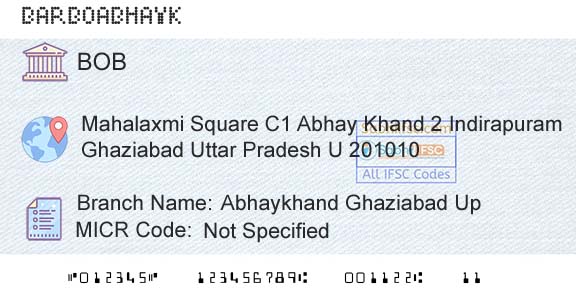 Bank Of Baroda Abhaykhand Ghaziabad UpBranch 