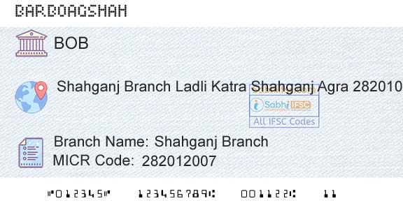 Bank Of Baroda Shahganj BranchBranch 