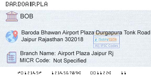 Bank Of Baroda Airport Plaza Jaipur RjBranch 