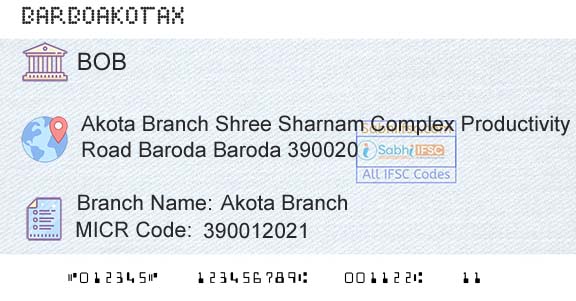 Bank Of Baroda Akota BranchBranch 
