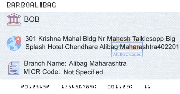 Bank Of Baroda Alibag MaharashtraBranch 