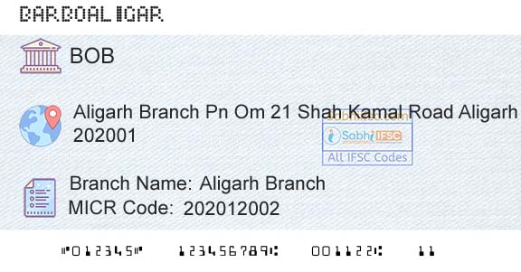 Bank Of Baroda Aligarh BranchBranch 