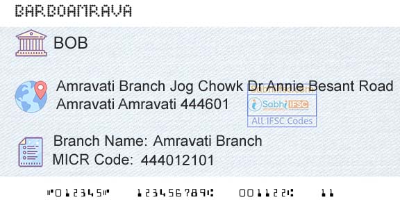 Bank Of Baroda Amravati BranchBranch 