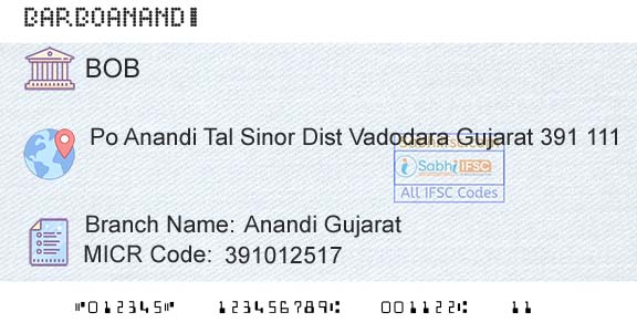 Bank Of Baroda Anandi GujaratBranch 