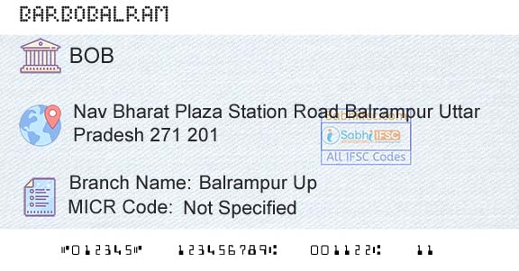 Bank Of Baroda Balrampur UpBranch 
