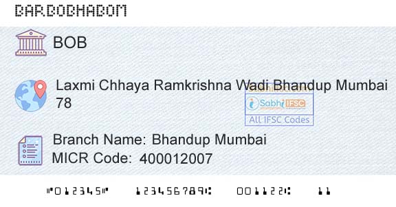Bank Of Baroda Bhandup MumbaiBranch 
