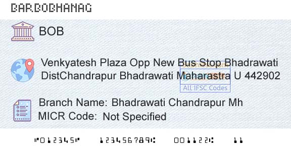 Bank Of Baroda Bhadrawati Chandrapur MhBranch 