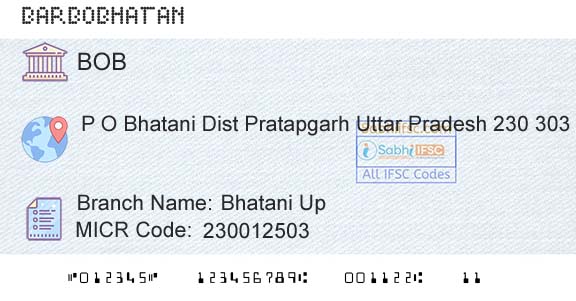 Bank Of Baroda Bhatani UpBranch 