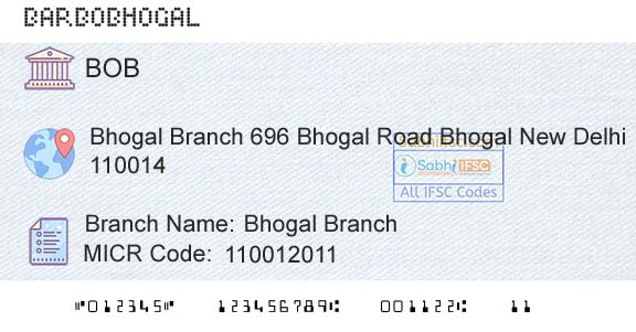Bank Of Baroda Bhogal BranchBranch 