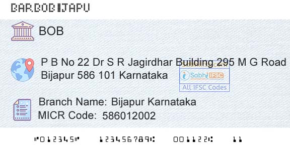 Bank Of Baroda Bijapur KarnatakaBranch 