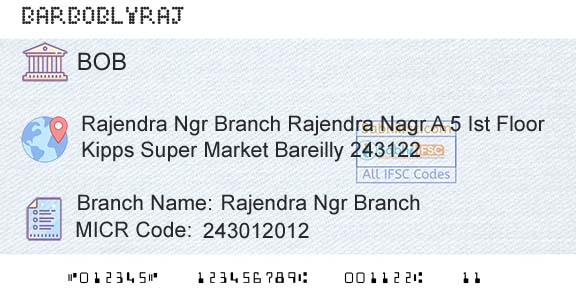 Bank Of Baroda Rajendra Ngr BranchBranch 