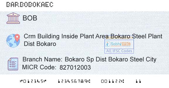 Bank Of Baroda Bokaro Sp Dist Bokaro Steel CityBranch 