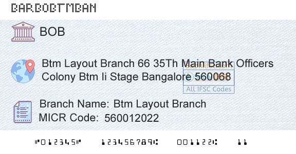 Bank Of Baroda Btm Layout BranchBranch 