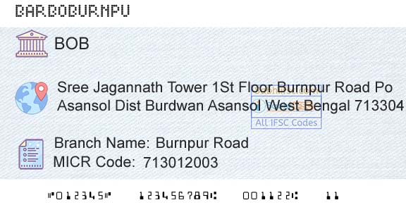 Bank Of Baroda Burnpur RoadBranch 