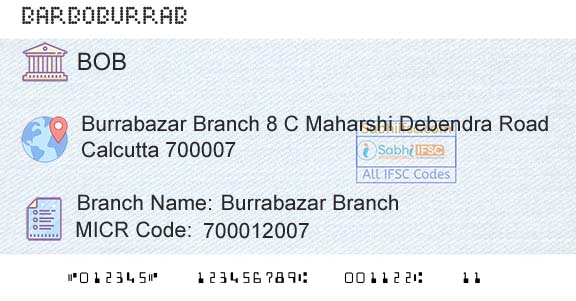 Bank Of Baroda Burrabazar BranchBranch 