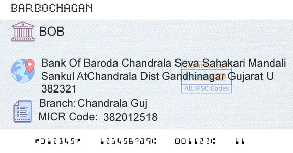 Bank Of Baroda Chandrala GujBranch 