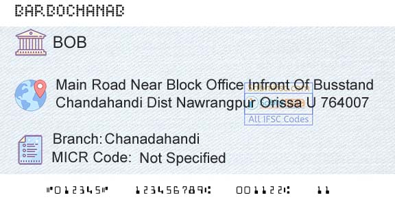 Bank Of Baroda ChanadahandiBranch 