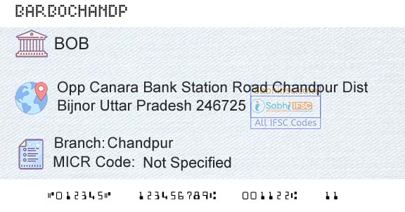 Bank Of Baroda ChandpurBranch 