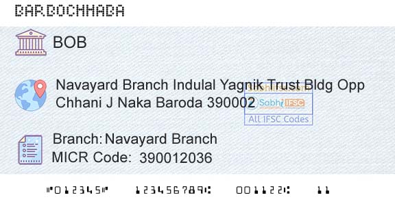 Bank Of Baroda Navayard BranchBranch 