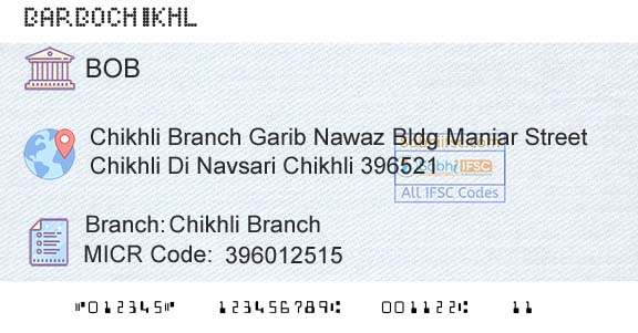 Bank Of Baroda Chikhli BranchBranch 