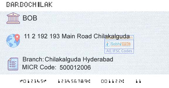 Bank Of Baroda Chilakalguda HyderabadBranch 