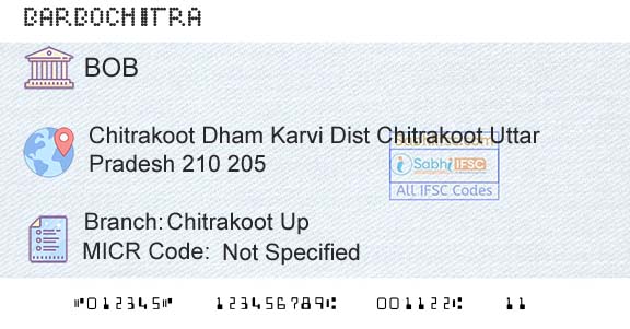 Bank Of Baroda Chitrakoot UpBranch 