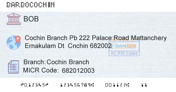 Bank Of Baroda Cochin BranchBranch 