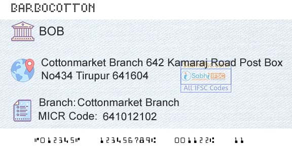 Bank Of Baroda Cottonmarket BranchBranch 