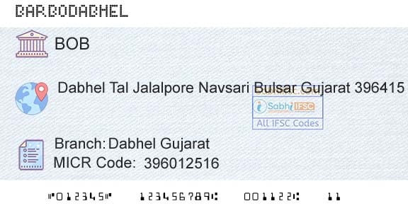Bank Of Baroda Dabhel GujaratBranch 
