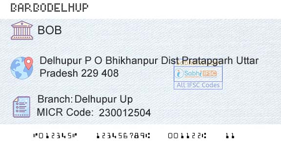 Bank Of Baroda Delhupur UpBranch 