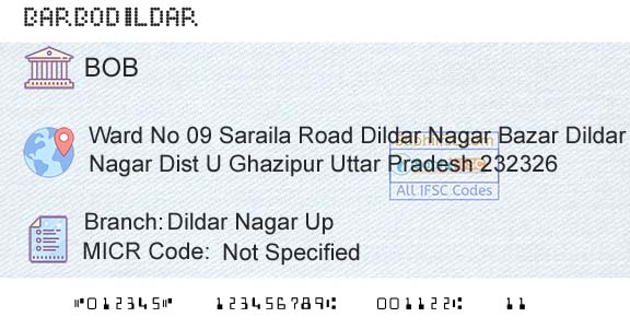 Bank Of Baroda Dildar Nagar UpBranch 