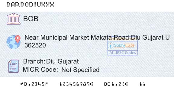Bank Of Baroda Diu GujaratBranch 