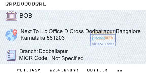 Bank Of Baroda DodballapurBranch 