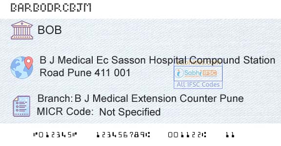 Bank Of Baroda B J Medical Extension Counter PuneBranch 