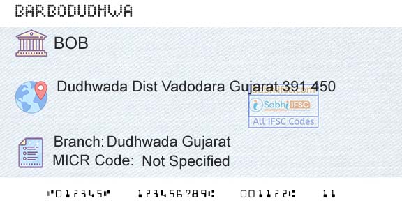 Bank Of Baroda Dudhwada GujaratBranch 