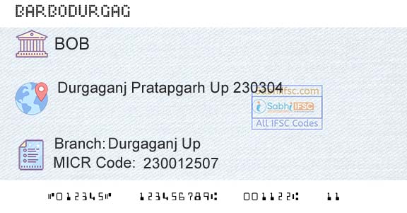 Bank Of Baroda Durgaganj UpBranch 