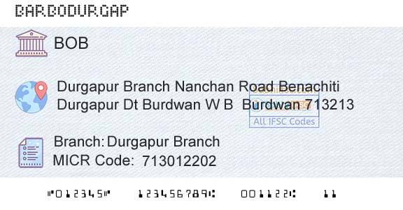 Bank Of Baroda Durgapur BranchBranch 