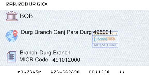 Bank Of Baroda Durg BranchBranch 
