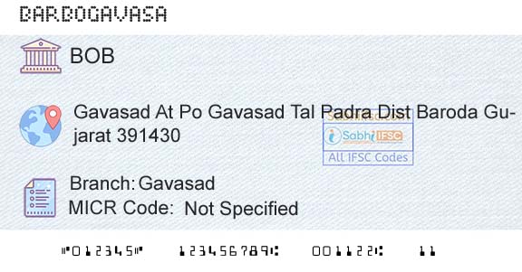 Bank Of Baroda GavasadBranch 