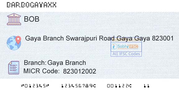 Bank Of Baroda Gaya BranchBranch 