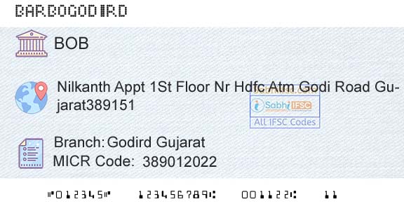 Bank Of Baroda Godird GujaratBranch 