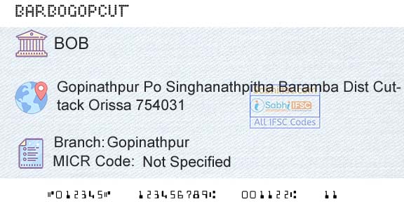 Bank Of Baroda GopinathpurBranch 