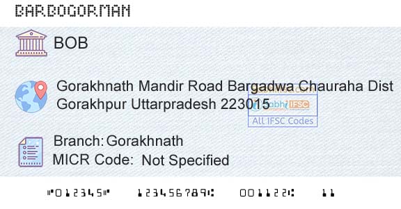 Bank Of Baroda GorakhnathBranch 