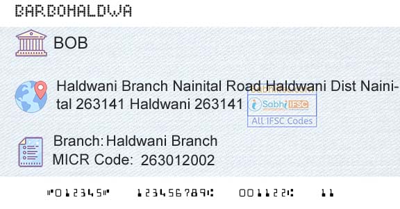 Bank Of Baroda Haldwani BranchBranch 