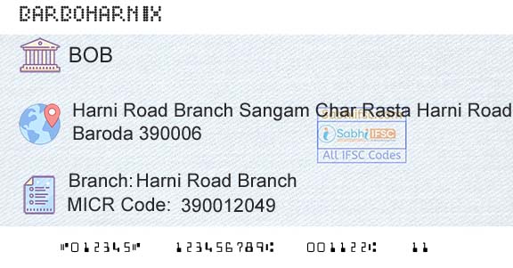 Bank Of Baroda Harni Road BranchBranch 