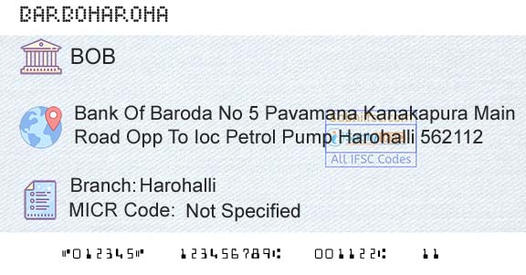 Bank Of Baroda HarohalliBranch 
